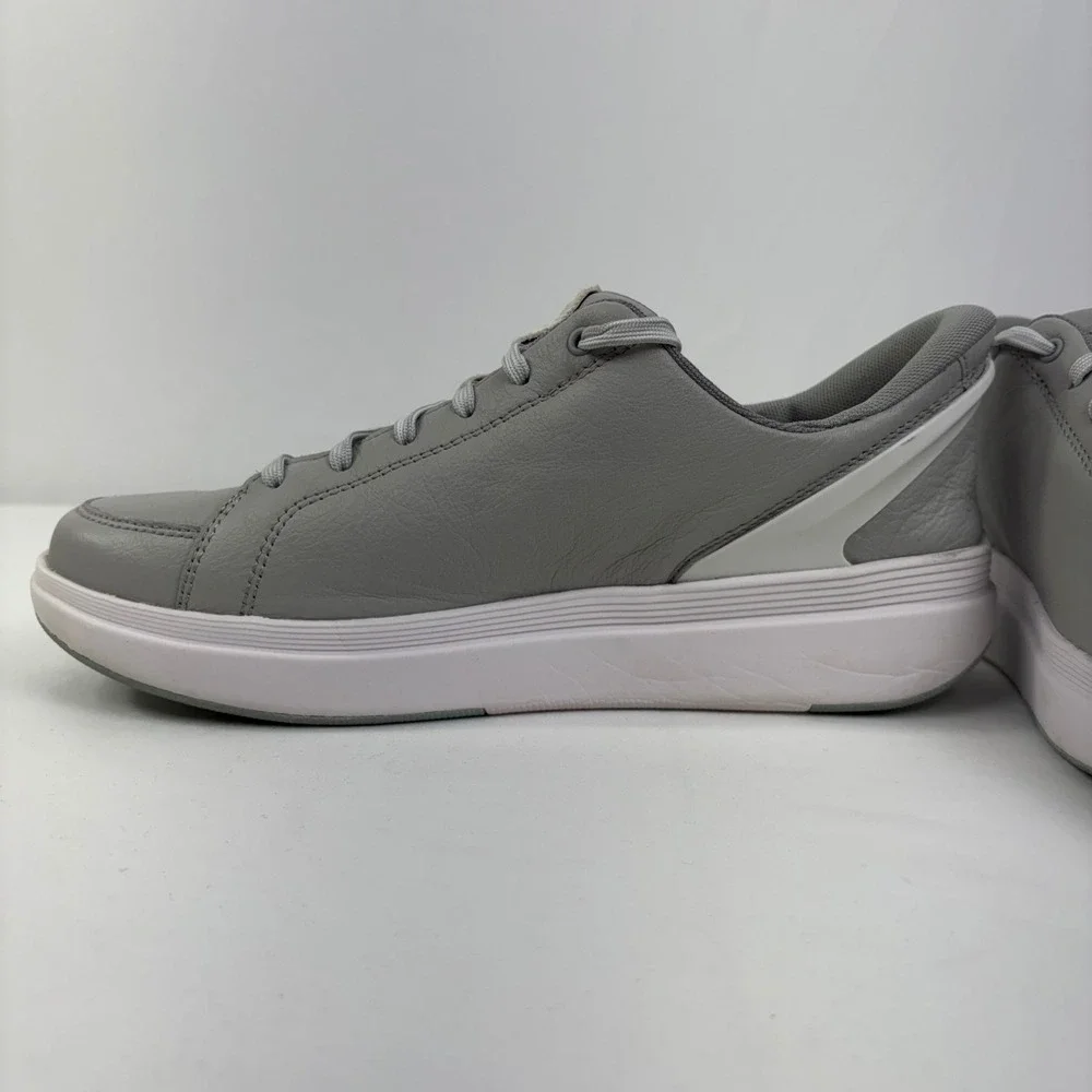 Kizik Sydney Womens Leather Hands Free Slip On Sneakers Harbor Mist Grey Size 10